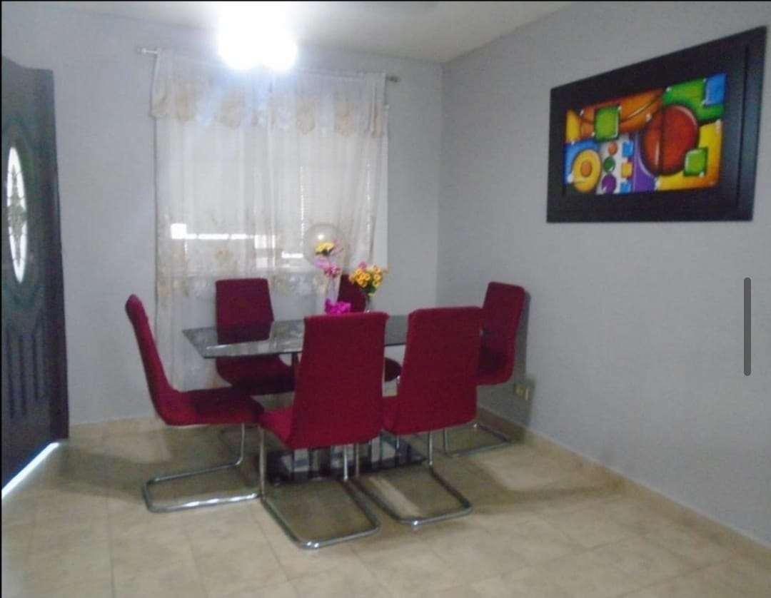 Juego de comedor 6 puestos con vidrio de marmol